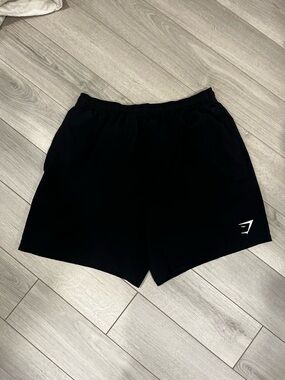 Gymshark Black Athletic Training Shorts with Logo 5”